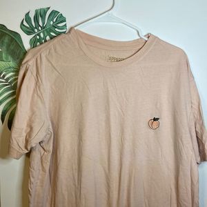 Men’s ace apparel peach embroidered T-shirt